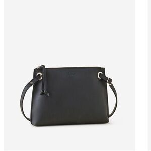 Authentic roots leather cross body bag Graphite colour